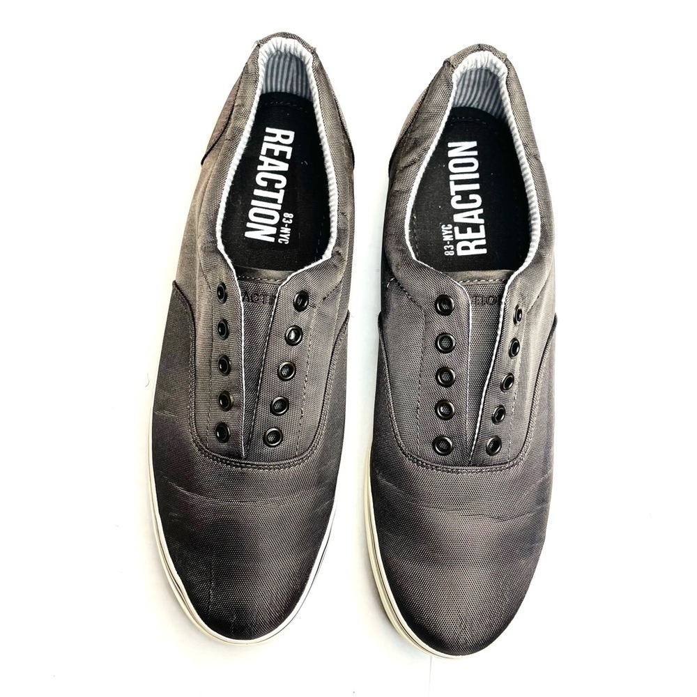 Kenneth Cole Reaction 83-NYC Around The Glove Gray Laceless Low Top Sneakers 12M